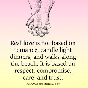 Awesome Quotes: Real love is based on Respect, Compromise, Care and Trust. Karma, India, Graffiti, People, Love, Love Quotes, Love And Respect, Trust Love, Trust Quotes