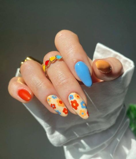 spring nail designs Pink, Flower Nails, Cute Spring Nails, Spring Nail Colors, Spring Nail Art, Cute Nails, Pretty Nails, Bright Nails, Nail Designs Spring