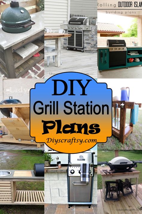 Design, Diy, Ideas, Outdoor, Diy Grill Station, Outdoor Grill Station, Outdoor Grill Diy, Diy Grill Island, Diy Grill Table