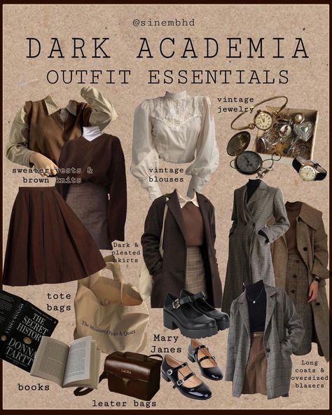 Outfits, Grunge, Dark Academia Style Guide, Dark Academia Coat, Dark Academia Skirt, Dark Academia Capsule Wardrobe, Dark Academia Fashion Aesthetic, Dark Academia Clothes, Dark Academia Outfit Aesthetic