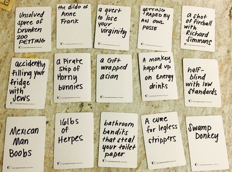 Blank card ideas for cards against humanity