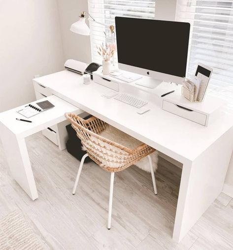 IKEA white minimalist pull out desk Layout, Inspiration, Apartment Therapy, Apartment, Office, Room, Office Layout, Office Layout Plan, Vintage Shops