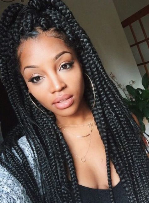 Box braids hairstyles are one of the most popular African American protective styling choices. Summer lifts the percentage significantly with activities. Braided Hairstyles, Cornrows, Plait Styles, Box Braids, Box Braids Hairstyles For Black Women, Braided Hairstyles For Black Women, Box Braids Hairstyles, Box Braids Styling, Braids With Beads