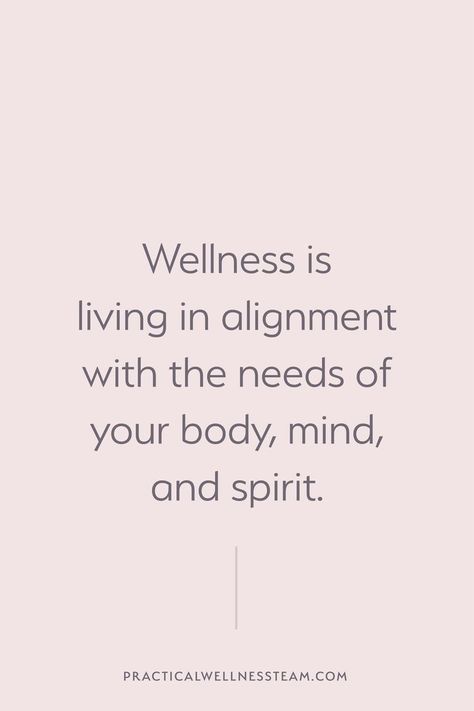 "Wellness is living in alignment with the needs of your body, mind, and spirit." Read more on the blog. Ideas, Nutrition, Fitness, Inspiration, Holistic Healing, Mindfulness, Holistic Health Quotes, Holistic Quotes Inspiration, Wellness Quotes Mindfulness