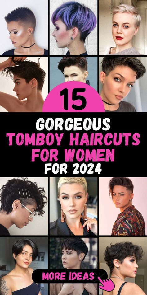 Tomboy haircuts for women with round faces are designed to enhance your features and create a look that's both flattering and stylish. Our curated collection of round-faced tomboy haircuts includes a variety of options, from pixie cuts to asymmetrical bobs. These hairstyles are crafted to turn heads and leave a lasting impression, making you the center of attention wherever you go. Pixie Cuts, Short Hair Cuts For Women With Round Faces, Short Haircuts For Round Faces, Short Hair Cuts For Round Faces, Short Hair Cuts For Women, Haircuts For Wavy Hair, Short Hair Cuts For Teens, Tomboy Haircut Round Face, Short Hair Styles For Round Faces