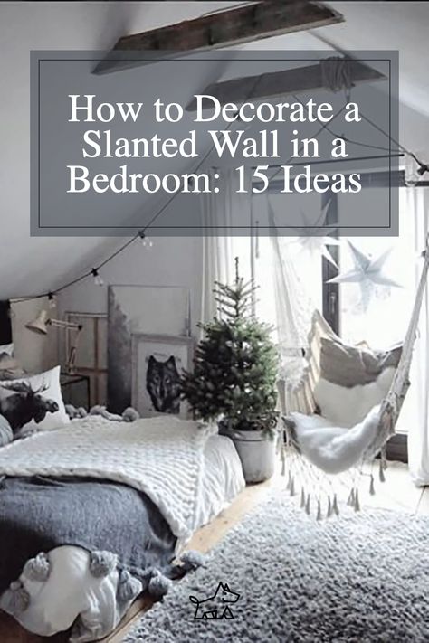 Walls are typically straight, but what do you do when you have a wall that's not? Don't worry, we've got you covered. In this article, we'll teach you how to decorate a slanted wall in your bedroom. We'll give you tips and tricks on how to make the most of your space and show you some great ideas for styling your new feature wall. So, whether you're looking to add some character or simply want to make the most of your space, keep reading for all the info you need Reading, Diy, Design, Interior, How To Decorate Slanted Walls Bedroom, Decorating Slanted Walls Angled Ceilings, How To Decorate Slanted Walls, Decorating Slanted Walls, Tall Ceilings Bedroom