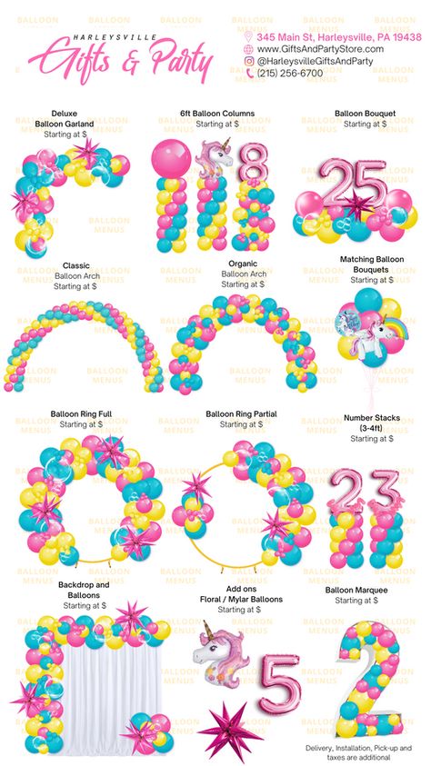 All Balloon Menus – Page 4 Disney, Dekorasyon, Hoa, Kinder, Deko, Birthday Balloons, Ballon, Dekoration, Party