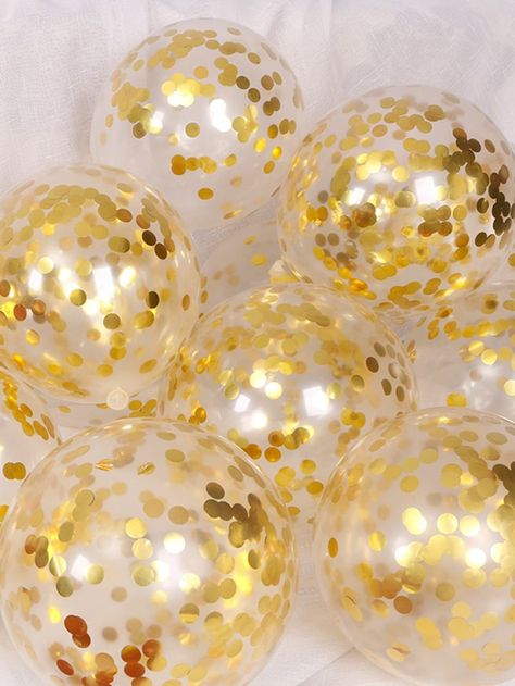 Gold  Collar  Latex  Balloons Embellished   Event & Party Supplies Glitter, Balloon Decorations Party, Balloons, Party Balloons, Birthday Party Balloon, Balloon Decorations, Latex Balloons, Confetti Balloons Wedding, Party Decorations