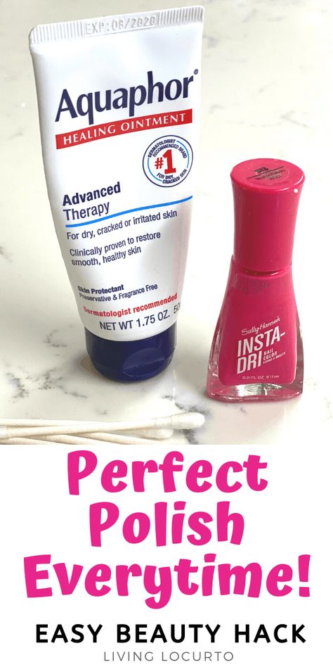 How to apply nail polish without getting it on your skin. Apply nail polish perfectly with this easy hack for how to paint your finger nails with no mess. Manicures, Make Up, Pedicure, Nail Oil, Fragrance Free Products, Best Nail Polish, Nail Health, Diy Manicure, Nail Polish Hacks