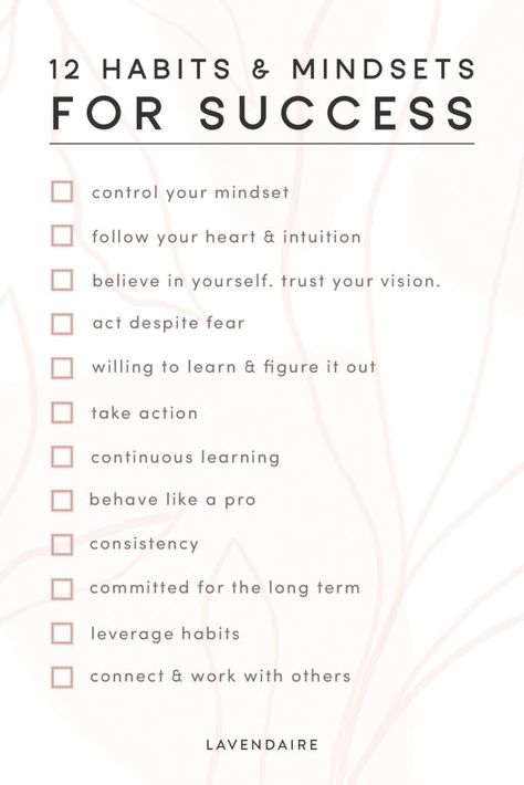 12 Keys to Success: Habits & Lessons From My Journey - Lavendaire Coaching, Design, Happiness, Motivation, Ideas, Inspiration, Successful People, Self Improvement Tips, Habits Of Successful People