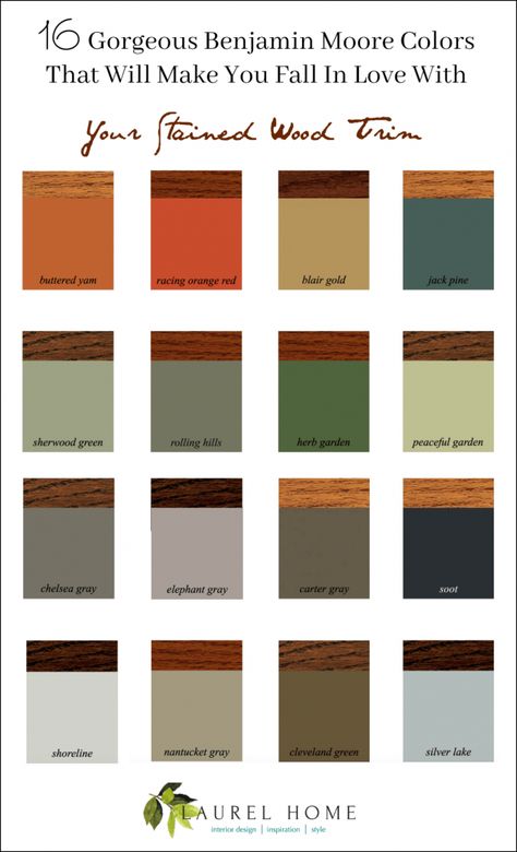 10+ Wonderful Best Wall Color For Walnut Furniture Photos -  -  #bestwallcolorforwalnutfurniture Check more at https://color-combination.com/10-wonderful-best-wall-color-for-walnut-furniture-photos/ Design, Interior, Paint Colours, Paint Colors For Home, Benjamin Moore Colors, Interior Paint Colors, Trim Color, Dark Wood Trim, Oak Trim