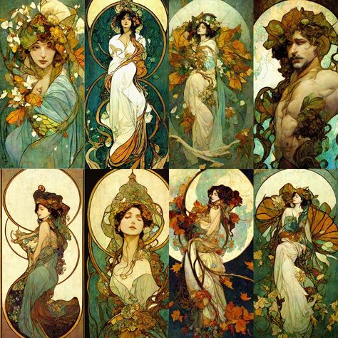 Some of the art nouveau pieces I’ve created using Midjourney AI : PopArtNouveau Mucha Posters Art Nouveau, Art Nouveau Harry Potter, Art Nouveau Art Style, Harry Potter Art Nouveau, Art Nouveau Character, Art Nouveau Pictures, Mucha Art Nouveau Illustrations, Art Nouveau Artists, L'art Nouveau