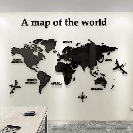 Map Wall Mural, Map Wall Decal, World Map Wall Decal, Map Wall Decor, World Map Wall, World Map Wall Decor, Map Wall, World Map, Wall Decal Sticker