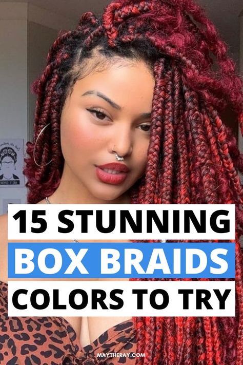 Need some bold new protective hairstyle ideas for black women? Check out these stunning box braids with color that are actually worth copying! #hair #boxbraids #protectivehairstyles #blackhair Braided Hairstyles, Box Braids, Plaits, Braids For Black Women, Box Braids Hairstyles, Braids For Black Hair, Unique Braids, Types Of Braids, Side Braid Ponytail