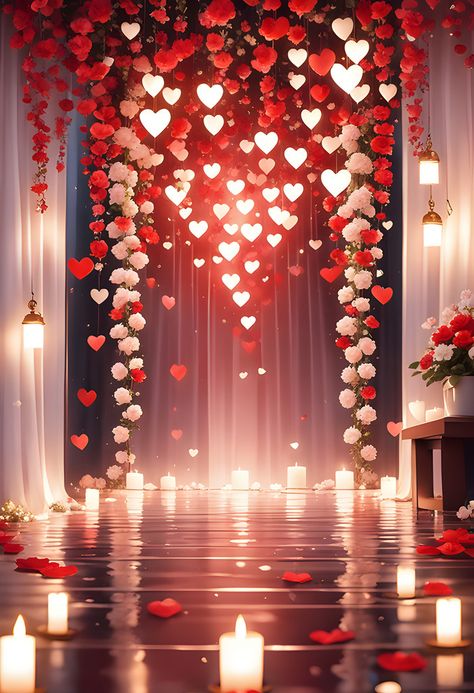 Valentines Day Background With Red Hearts And Candles In The Room#pikbest##Backgrounds Backdrops, Valentine's Day, Ideas, Birthday Background, Valentines Day Background, Valentine Backdrop, Celebration Background, Valentine Background, Heart Background