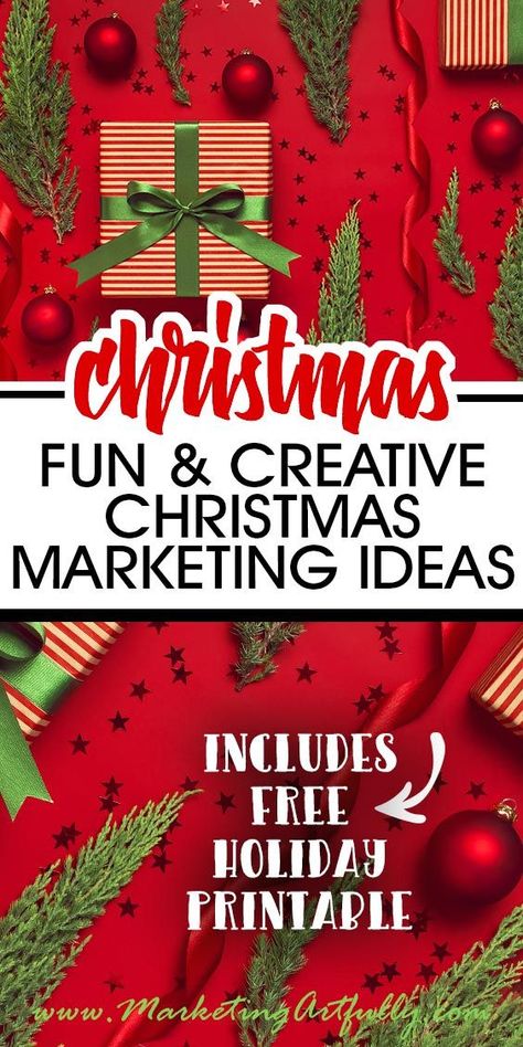 Doing a Christmas marketing campaign? Here are my best tips and ideas for how to promote your business or products during the holiday season! make sure to snag the free seasonal holiday printable included in this post! Engagements, Crafts, Ideas, Christmas Marketing, Business Christmas, Christmas Sale, Christmas Promotion, Christmas Campaign, Holiday Sales