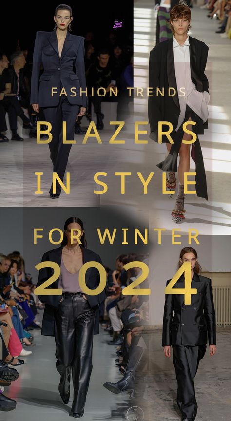 Brunette from Wall Street fashionable blazer with text overlay fashion trends blazers in style for winter 2024 Couture, Paris, Winter Fashion, Fashion Trends Winter, Blazers For Women, Winter Trends, Trendy Winter, Winter Chic, Blazer Fashion
