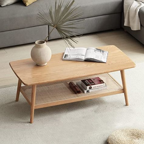 Home Décor, Sofas, Wooden Coffee Table, Modern Wood Coffee Table, Coffee Table With Shelf, Coffee Table For Small Living Room, Rattan Coffee Table, Coffee Table For Small Space, Scandi Coffee Table