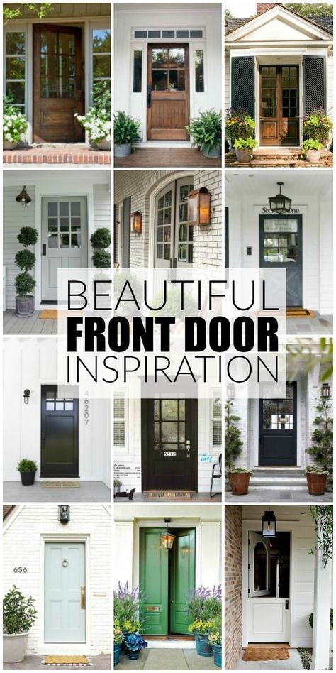 From light and bright to deep and dark, updating your front door is the fastest, easiest and most affordable way to up your curb appeal. Exterior, Home Décor, Home, Front Doors, Front Door Entry, Front Entry Doors, Front Door Makeover, Front Doors With Windows, Front Door Entrance