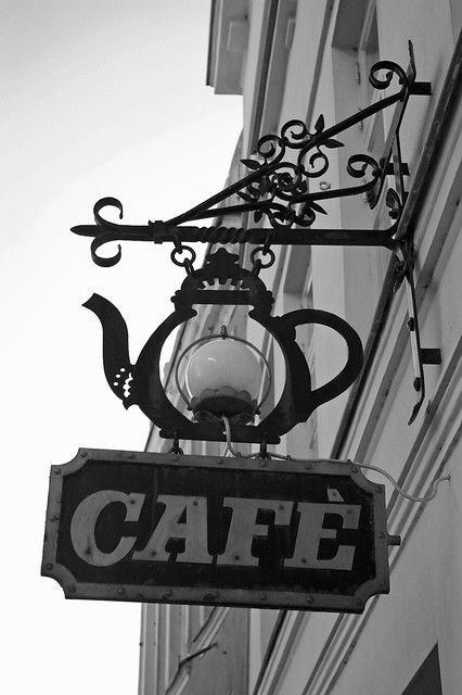 Teapot Cafe | 04-13-2009 - Guestrow small town with a beauti… | Flickr Kos, Modern, Cafe, Kayu, Deko, Haus, Cafe Design, Signage, Restaurant Branding