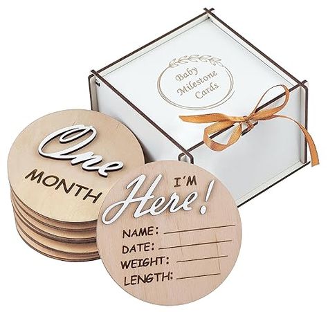 Amazon.com: 3D Wooden Monthly Milestone Cards, For Baby Photos, Monthly Milestone Marker, Monthly Milestone Wood Discs, Baby Months Signs, Baby Shower Gift, Milestone Wooden Circles, Monthly Baby Milestone : Handmade Products