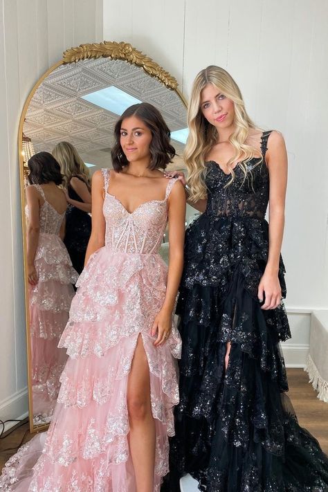 Tulle, Haute Couture, Lace Prom Dress, Ruffle Prom Dress, Lace Prom Dresses, Prom Dresses Flowy, Tulle Prom Dress, Affordable Prom Dresses, Tiered Prom Dress