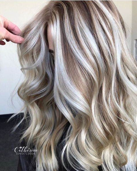 ✨BALAYAGE & BEAUTIFUL HAIR on Instagram: “Monday Motivation👉🏼 painted and lowlighted to perfection 👌🏼 by @catherinelovescolor  #bestofbalayage #showmethebalayage” Lowlights On Bleached Hair, Dark Roots Ash Blonde Hair Balayage Short, Bright Blonde Hair With Dimension, Cold Blonde Highlights, Icy Blonde Highlights With Lowlights, Blonde With Strawberry Blonde Lowlights, Lowlights And Highlights For Blondes, Blonde Highlights Balayage, Highlights On Blonde Hair