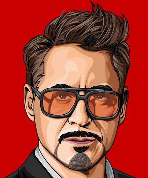 How to Draw Robert Downey Jr. Vector #Portrait in Adobe Illustrator CC#portraittutorials #illustratortutorials #vectortutorials #designillustration
