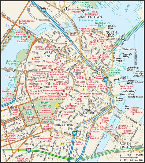 Map of Downtown Boston | downtown Boston street map Trips, Boston, Lady, Boston Massachusetts, Boston Usa, Boston Common, Boston Museums, Boston Skyline, Boston Vacation
