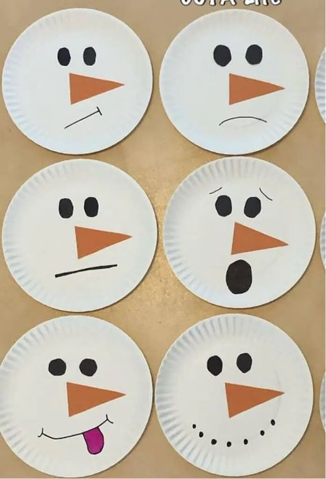 paper plate snowman craft for preschoolers