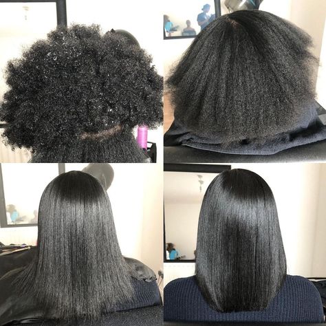 Instagram, Silk Press Natural Hair, Natural Hair Silk Press, Silk Press Hair, Silk Press Middle Part Natural Hair, Hair Trim, Natural Hair Routine, Silk Press, Blowout Hair