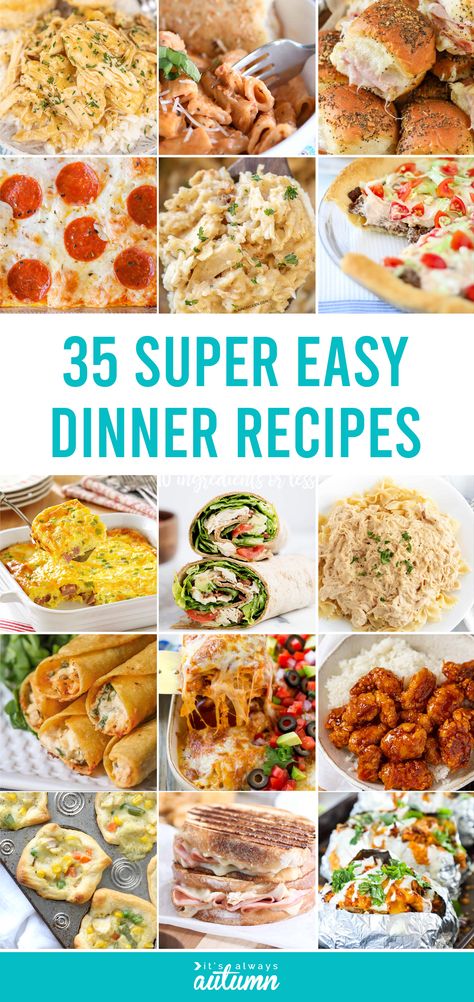 35 super easy dinner recipes - each of these simple dinner ideas uses 10 ingredients or less! Casserole, Healthy Recipes, Dinner Ideas, Quick Dinner, Easy Dinner Recipes, Cheap Dinners, Main Dish Recipes, Easy Dinner, 5 Ingredient Dinners