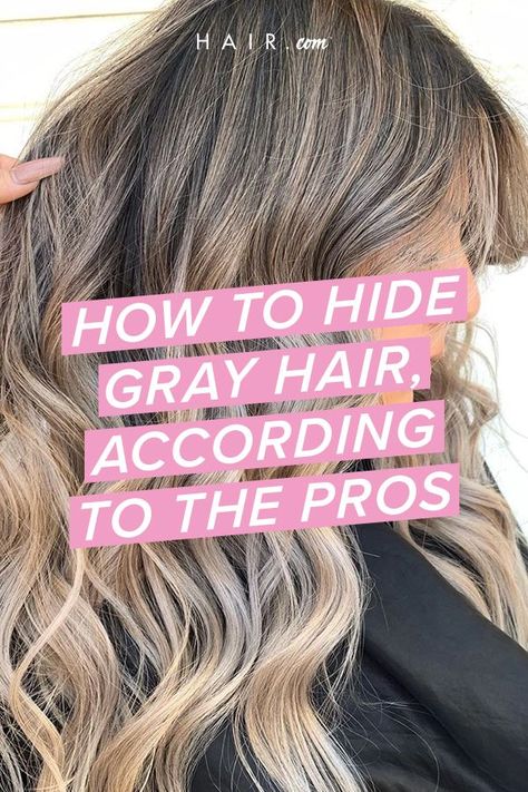 Covering Gray Hair, Hide Gray Hair With Highlights Brunettes, Blending Gray Hair, Grey Hair Coverage, Grey Hair Cover Up, Grey Roots, At Home Hair Color, Grey Hair Roots