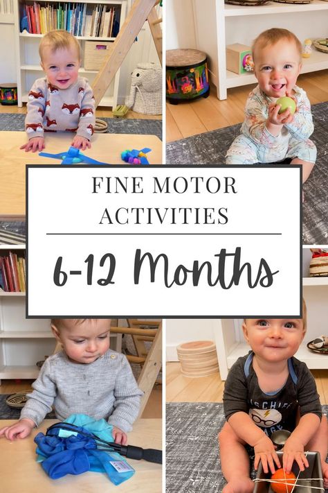 Fine Motor Activities for Babies 6-12 Months Toys, Pre K, Montessori, Sensory Activities For 6 Month Old, Sensory Play For Babies, Baby Learning Activities, Sensory Activities For Toddlers, Activities For Babies, Infant Sensory Activities