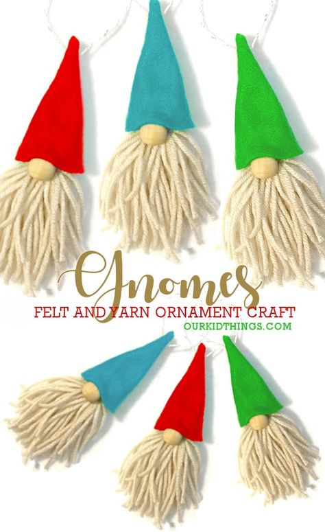 Decoration, Natal, Play, Gnomes Crafts, Gnome Ornaments, Gnome Craft, Xmas Crafts Diy, Christmas Ornament Crafts, Ornament Crafts