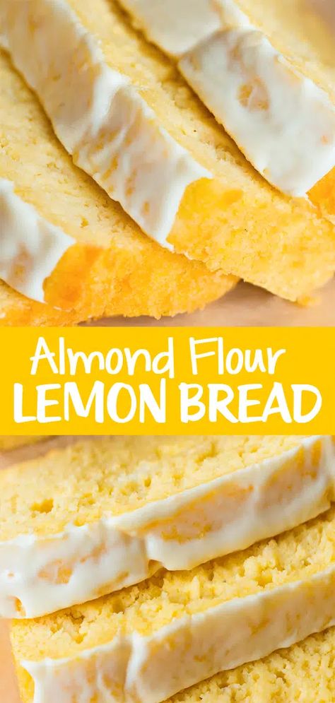 Keto Lemon Bread - NO Coconut Flour Needed! Low Carb Recipes, Coconut Flour, Recipes, Almond Flour, Lemon Bread Recipes, Lemon Bread, No Knead Bread, Sugar Free Desserts, Healthy Breakfast