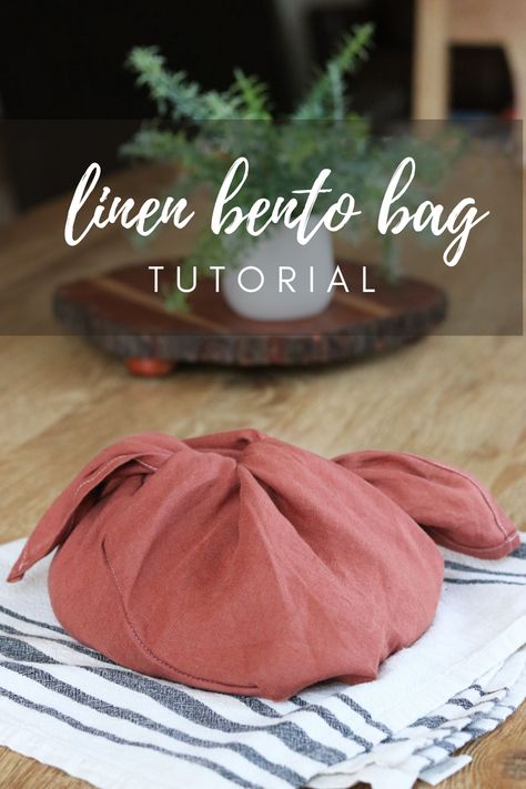 Linen Bento Bag Tutorial Patchwork, Quilts, Bento, Quilting, Sewing Bag, Bag Patterns To Sew, Linen Sewing Patterns, Fabric Bags, Reusable Bags