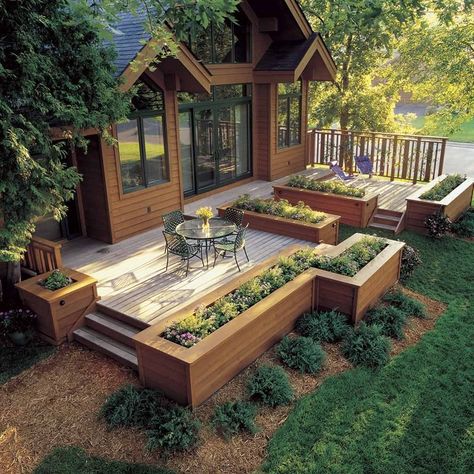 Decks, Back Garden Landscaping, Small Backyard Decks, Backyard Patio Designs, Backyard Patio, Patio Deck Designs, Backyard Landscaping Designs, Backyard Landscaping, Backyard Deck