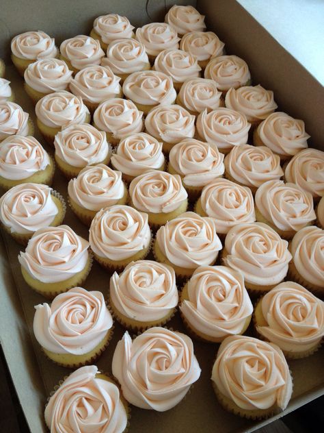 Cake, Wedding Cakes, Wedding Cupcakes, Pink Roses Wedding, Rose Cupcakes, Bridal Shower Cupcakes, Rose Cupcake, Wedding Cakes With Cupcakes, Wedding Shower Cupcakes