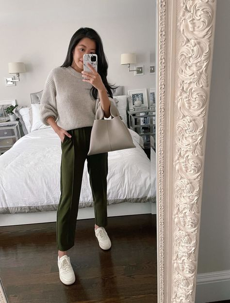 Fall WFH to business casual outfit with petite pants sarah flint Outfits, Casual, Smart Casual Winter, Fall Business Casual Outfits, Fall Office Outfits, Fall Work Outfits, Work Outfit Winter, Casual Work Outfits Spring, Spring Business Casual Outfits