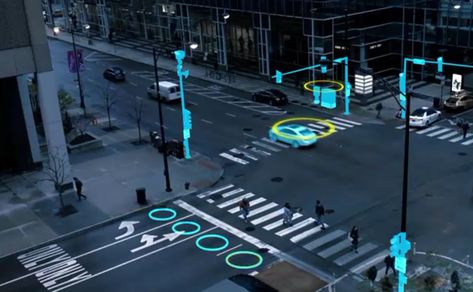 Four Cities Will Receive Smart Intersection Technology Design, Smart Traffic Lights, Smart City, Smart Technologies, Traffic Light, Concept Design, City Design, Modern Technology, Smart Tech
