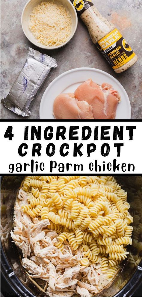 garlic parmesan chicken Slow Cooker, Pasta, Cajun, Best Crockpot Recipes, Crockpot Recipes Slow Cooker, Crockpot Dinner, Crockpot Dishes, Dinner Recipes Crockpot, Cooker Recipes