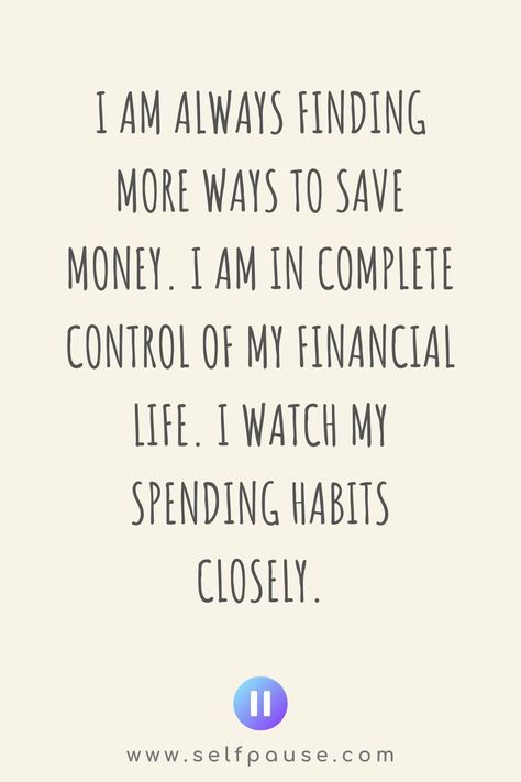 Enjoy this list of the top money saving affirmations to help you focus on your money goals and save more money. Visit Selfpause for more affirmations. #positiveaffirmations #savings #money #financialfreedom #deals #finance #savingmoney #budget #savemoney Saving Money, Motivation, Debt Free, Spending Habits, Wealth Affirmations, Focus On Yourself, Ways To Save Money, Daily Affirmations, Millionaire Mindset