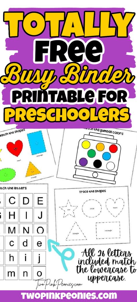 Art, Ideas, Pre K, Preschool Binder, 1st Grade Busy Binder, Free Kindergarten Printables, Busy Binders Preschool Free, Printable Preschool Worksheets, Letter Activities Preschool