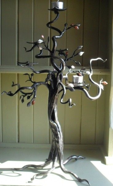 Metal, Metal Tree, Metal Tree Wall Art, Metal Projects, Steel Candle Holder, Metal Crafts, Wrought, Tree Sculpture, Metal Walls