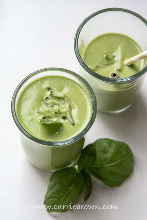 Creamy Green Basil Smoothie - Carrie Brown - Keto / Low Carb Smoothie Recipes, Low Carb Recipes, Smoothies, Dairy Free, Basil Smoothie, Paleo Dairy, Creamy, Healthy Fats, Top Recipes