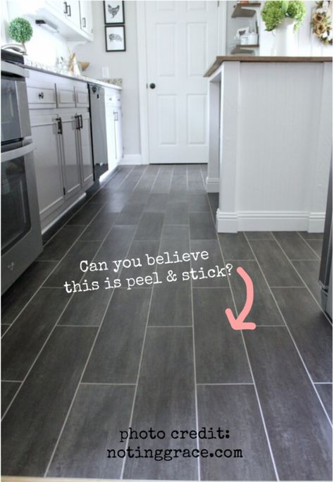 Ideas for Covering Up Tile Floors Without Removing It — The Decor Formula Interior, Home, Tile Floor Diy, Tile Floor, Vinyl Flooring, Kitchen Flooring, Peel And Stick Tile, Vinyl Floor Covering, Stick On Tiles Bathroom