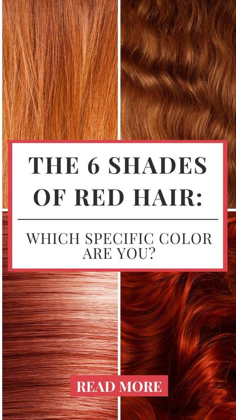 Shades Of Red Hair, Different Red Hair Colors, Natural Red Hair, Natural Dark Red Hair, Copper Red Hair, Copper Blonde, Best Red Hair Dye, Red Hair Color Chart, Natural Redhead