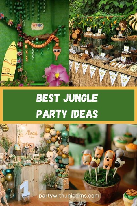 Safari, Halloween, Unicorns, Jungle Theme Birthday Party, Jungle Theme Parties, Jungle Birthday Party, Jungle Birthday Party Decorations, Zoo Birthday Party, Jungle Book Birthday Party