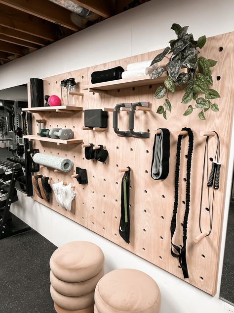 From Storage Space To Home Gym - Reveal & Sources - Living with Lady Home Gym Garage, Gym Room At Home, Home Gym Basement, Home Gym Decor, Workout Room Home, Basement Gym, Home Gym, Home Gym Design, Garage Gym